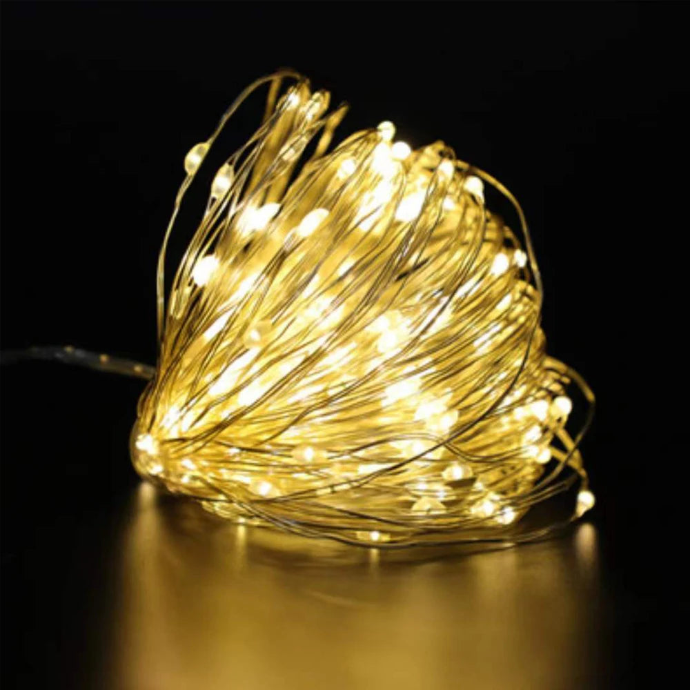Led Copper Wire Fairy Lights Waterproof LED String Lights Battery Operated DIY Wedding Party Christmas Decoration Garland