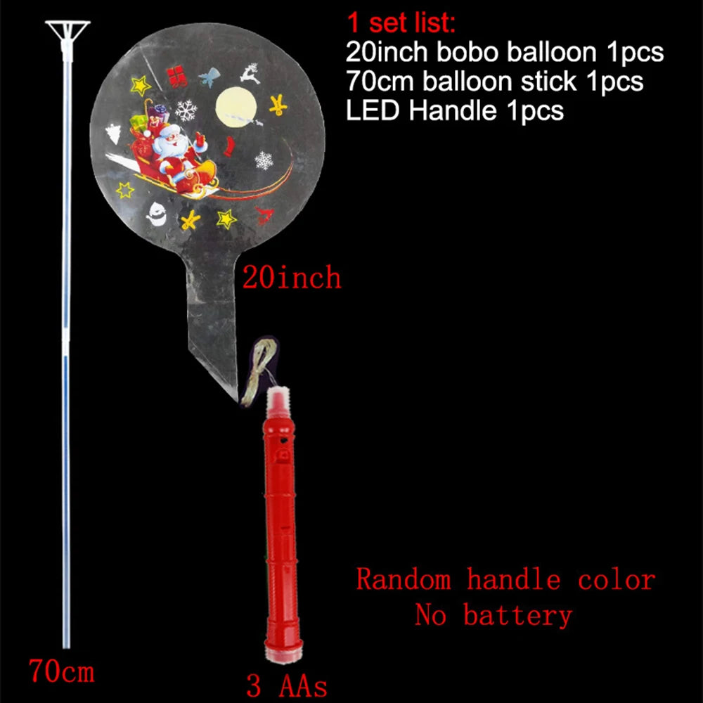 LED Christmas Santa Balloons