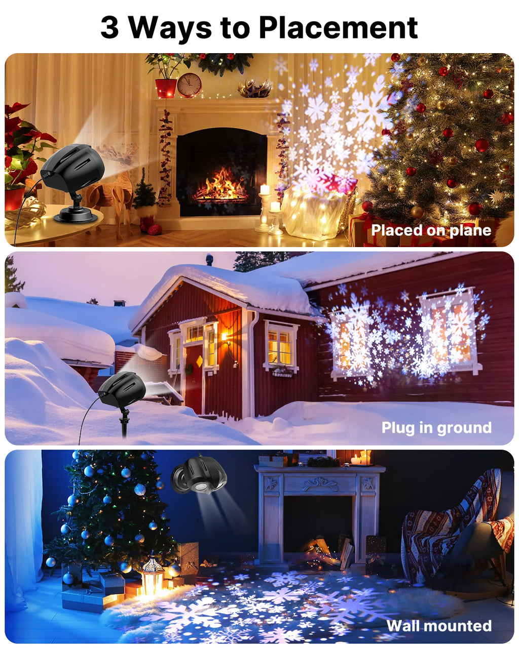 Christmas Snowfall Projector Light