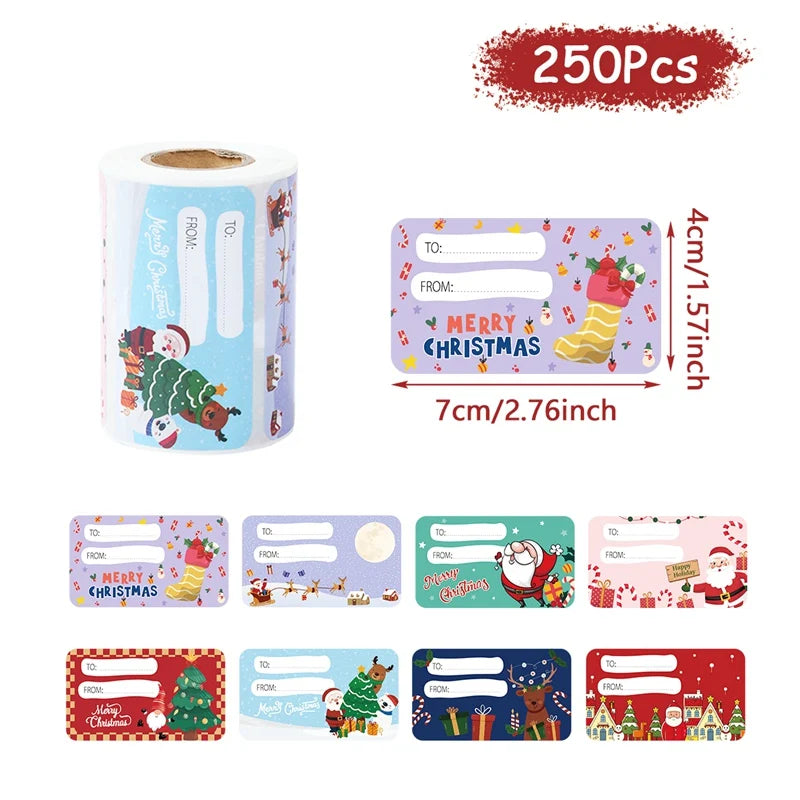 250pcs Xmas Stickers