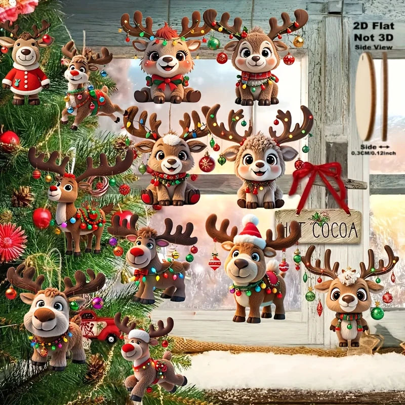 Wooden Elk Hanging Set