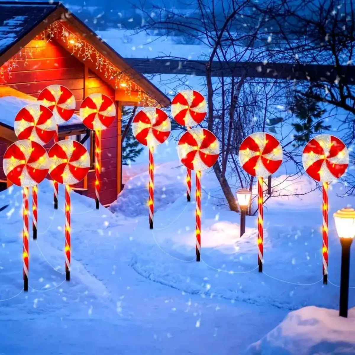 Solar Lollipop Lights