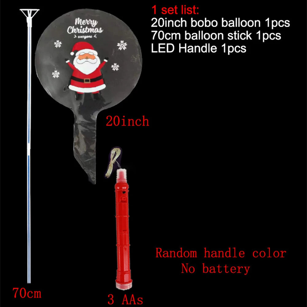 LED Christmas Santa Balloons
