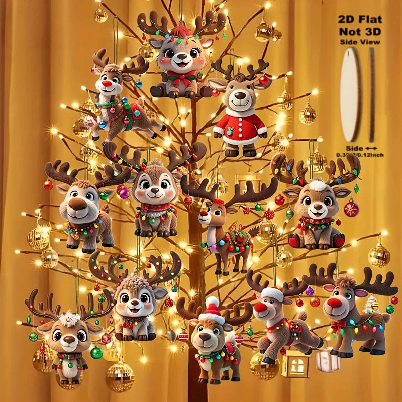 Wooden Elk Hanging Set