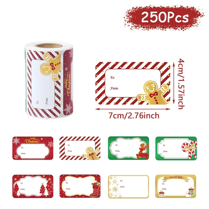 250pcs Xmas Stickers
