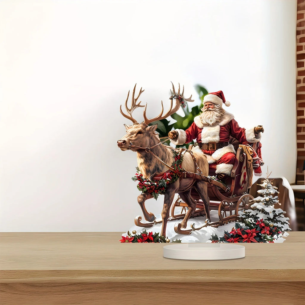 Santa & Reindeer Tabletop Decoration