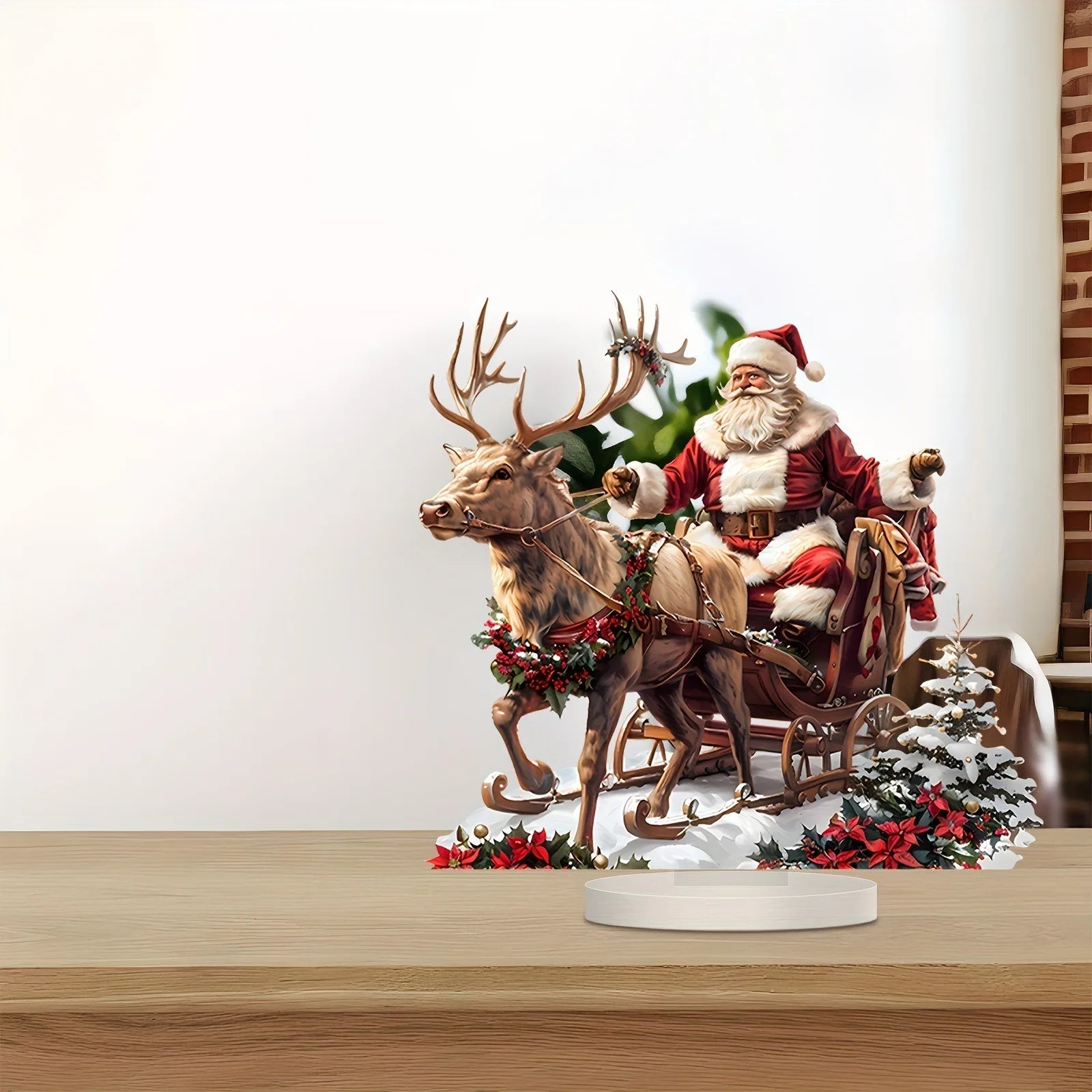 Santa & Reindeer Tabletop Decoration