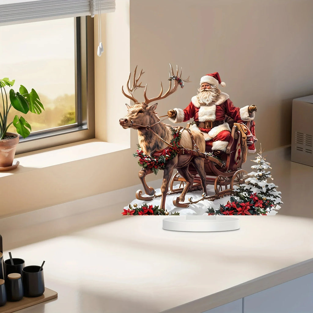 Santa & Reindeer Tabletop Decoration