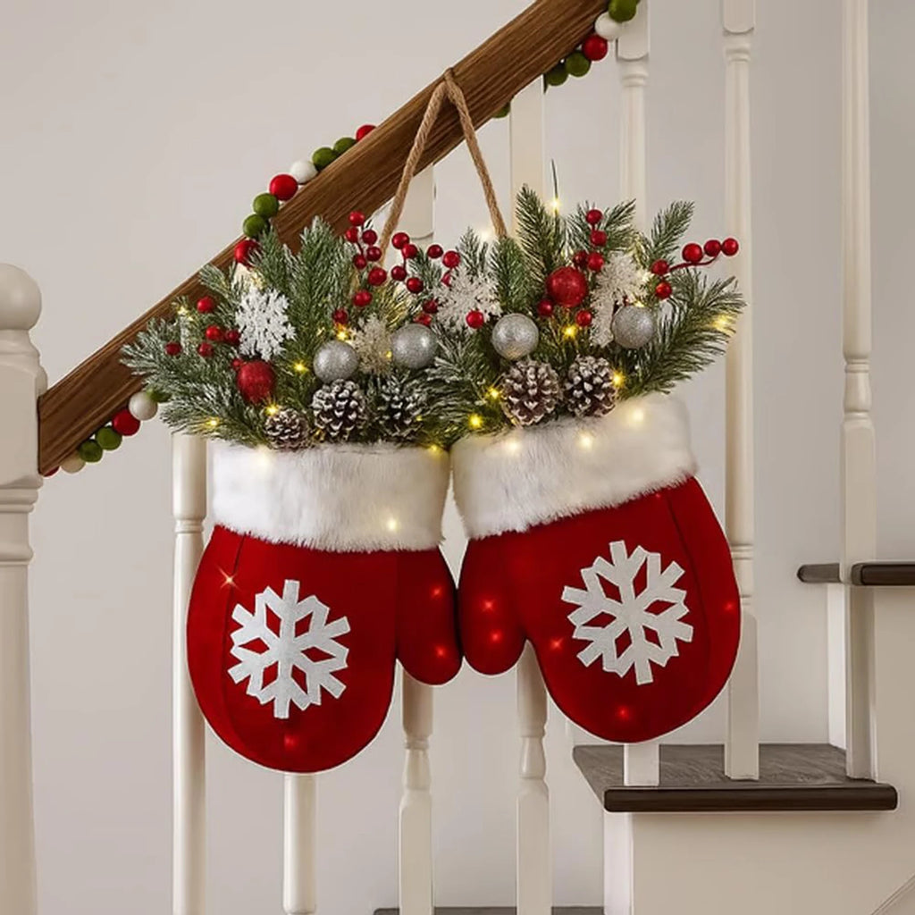 Glove-Shaped Christmas Wreath