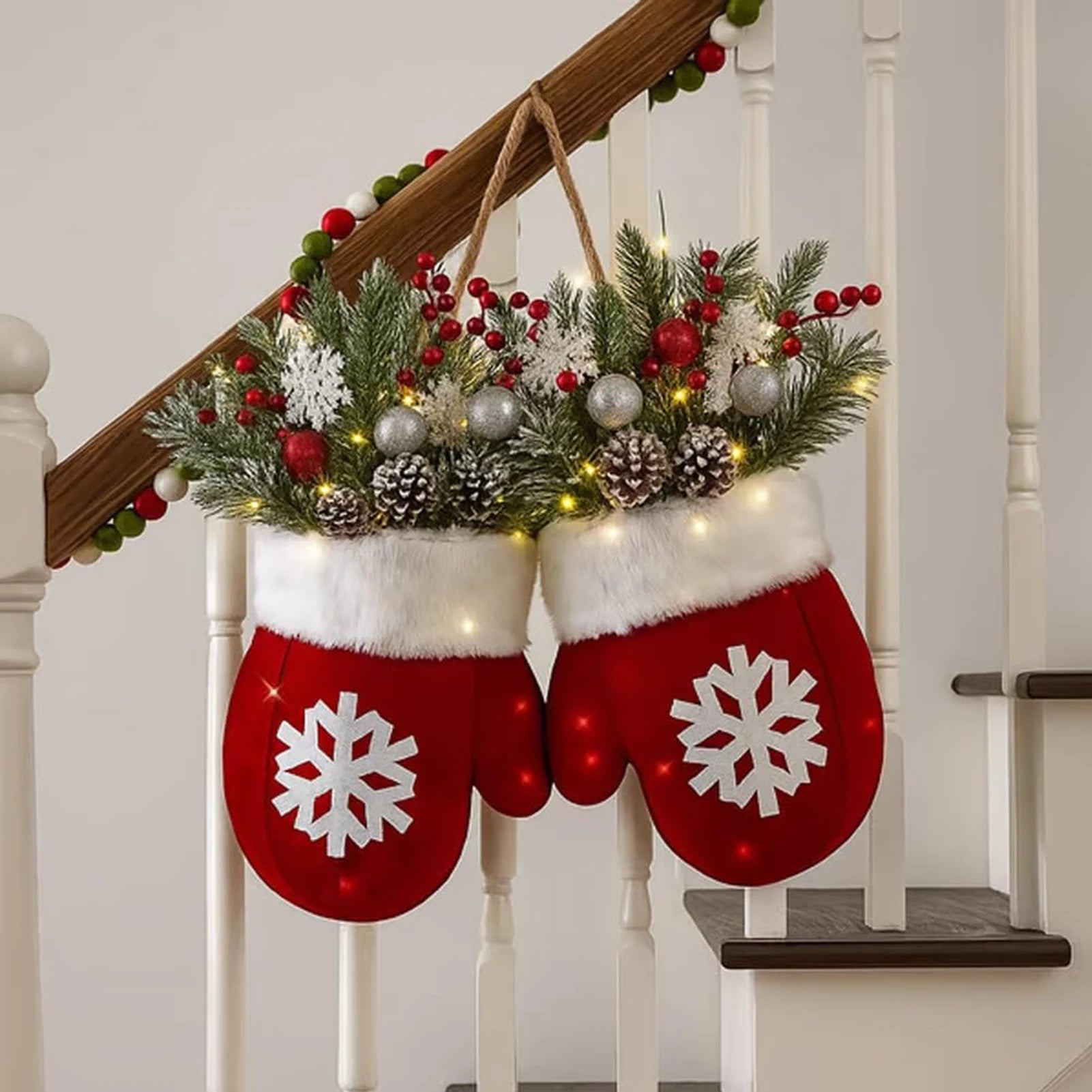 Glove-Shaped Christmas Wreath