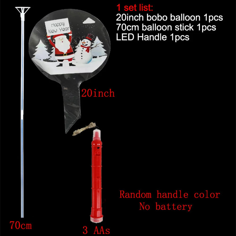 LED Christmas Santa Balloons