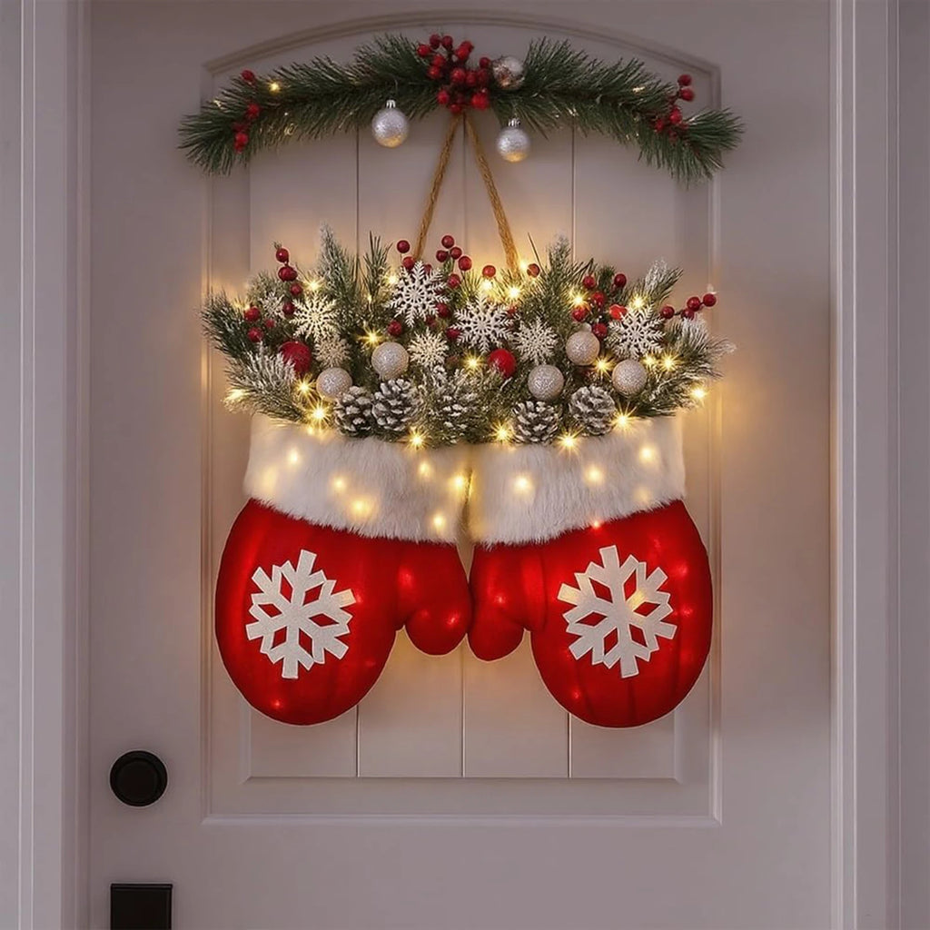 Glove-Shaped Christmas Wreath