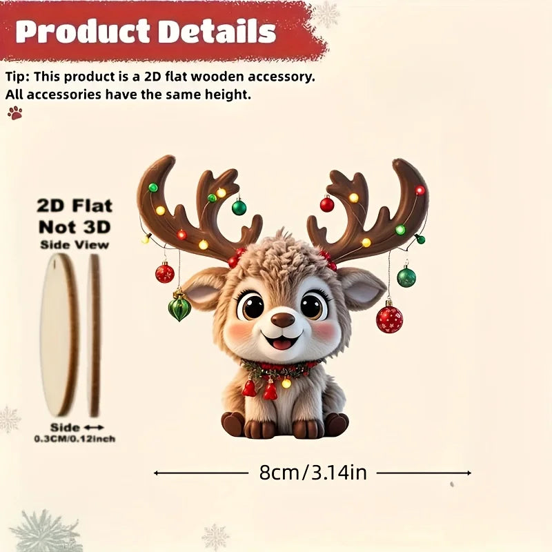 Wooden Elk Hanging Set