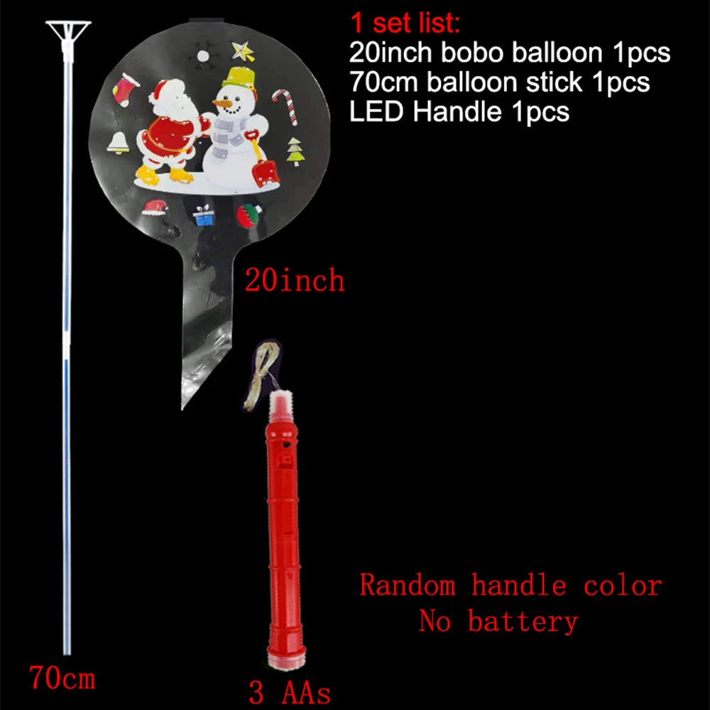LED Christmas Santa Balloons