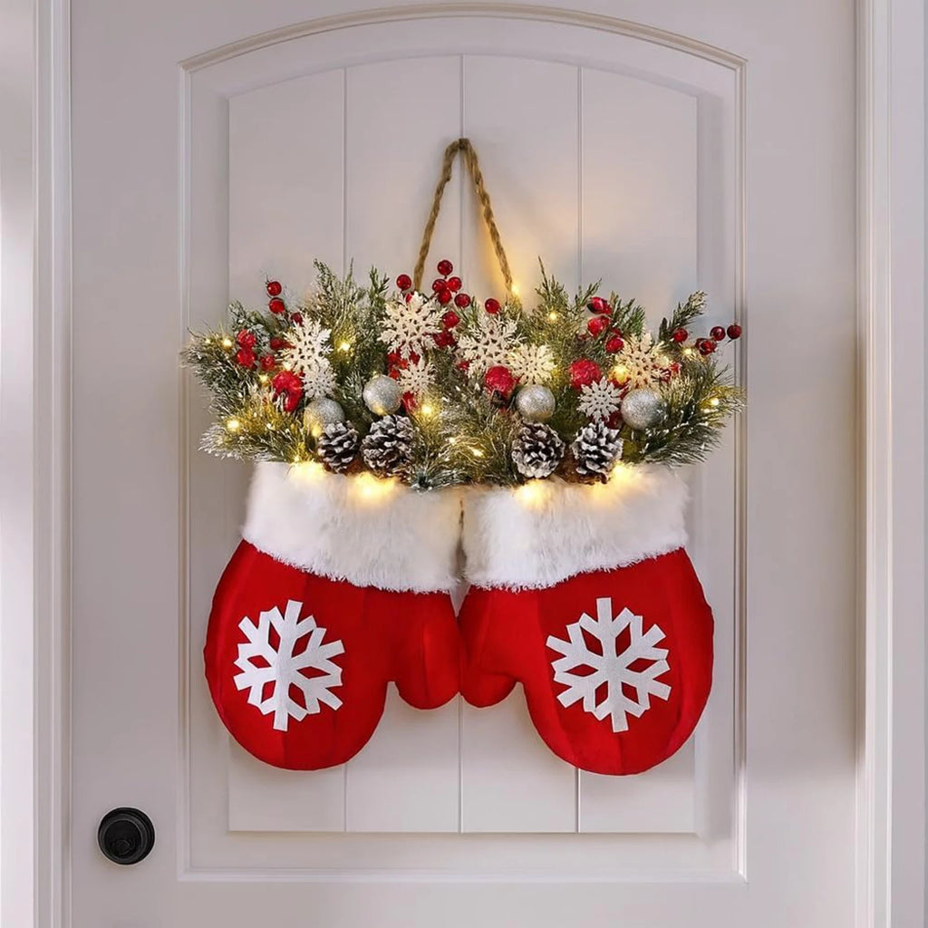 Glove-Shaped Christmas Wreath