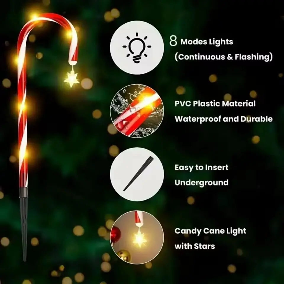 Solar Cane Stick Lights