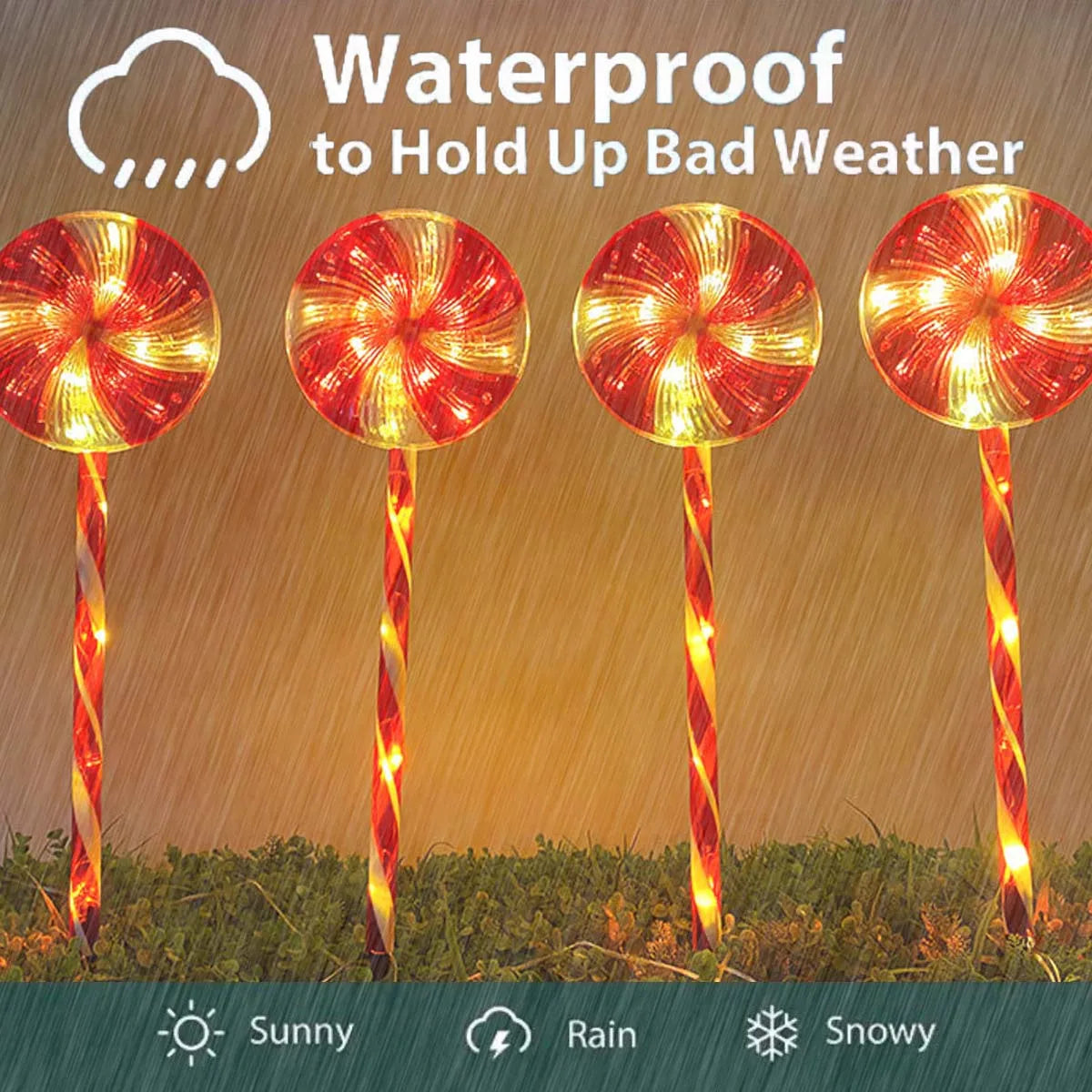 Solar Lollipop Lights