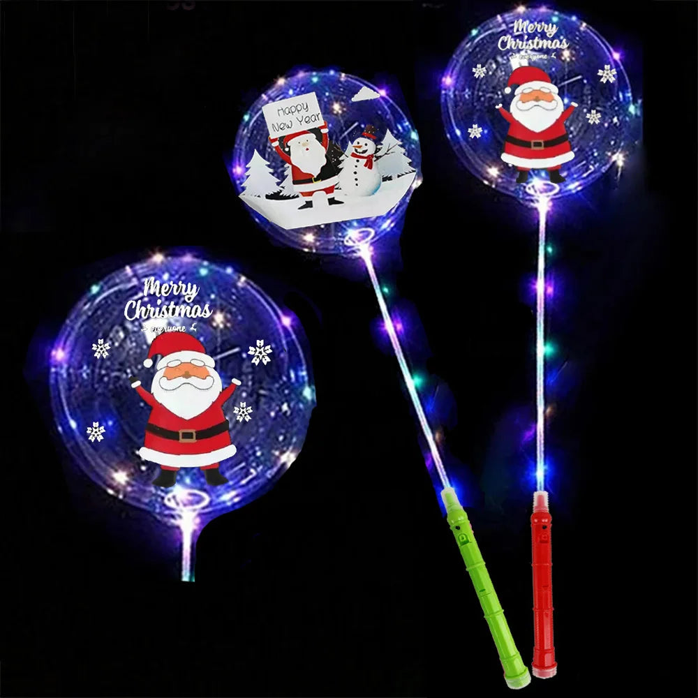 LED Christmas Santa Balloons