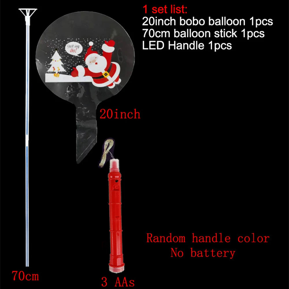 LED Christmas Santa Balloons