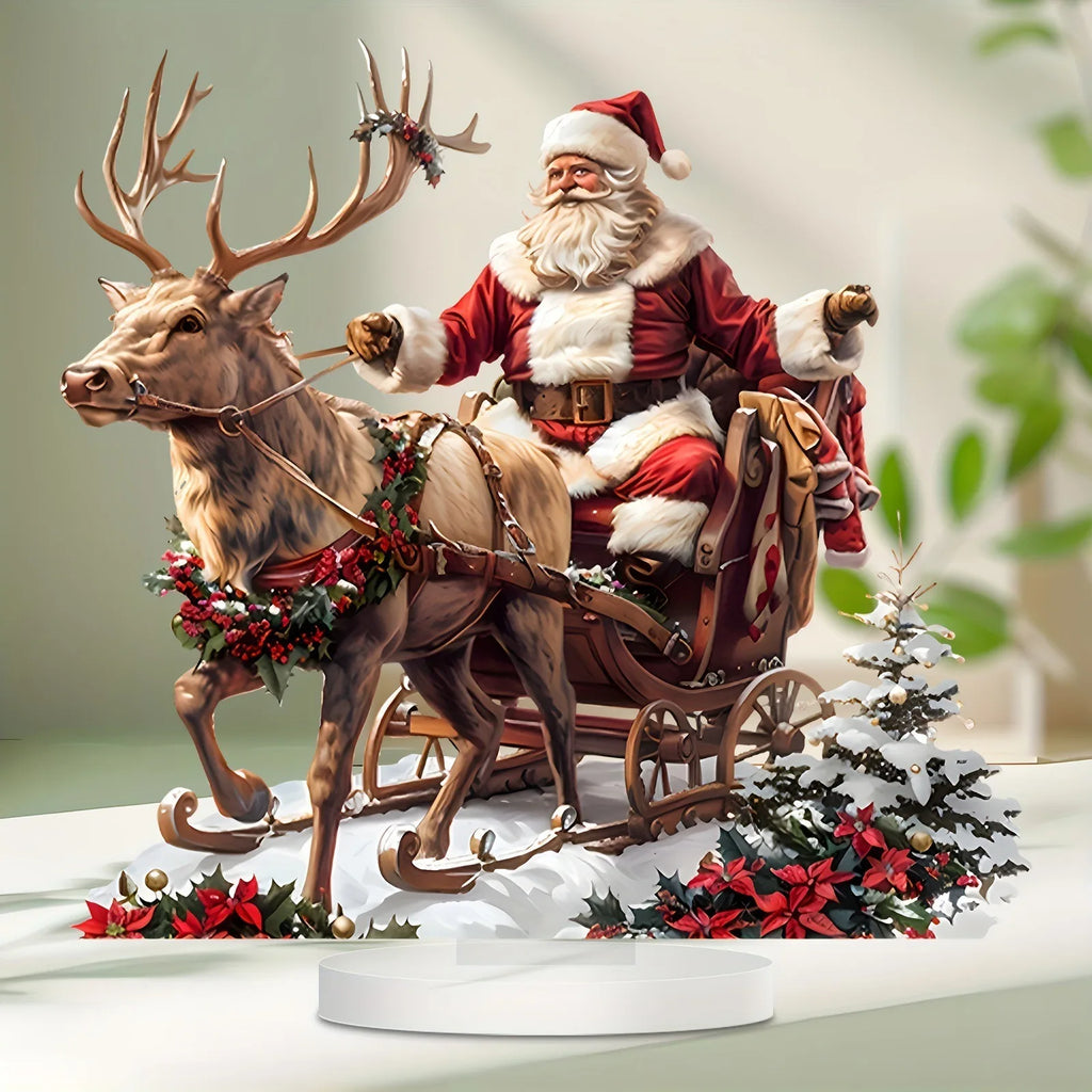 Santa & Reindeer Tabletop Decoration
