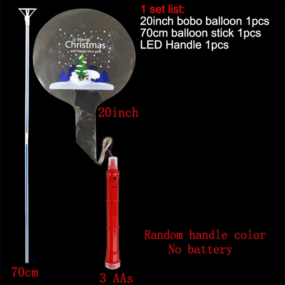 LED Christmas Santa Balloons