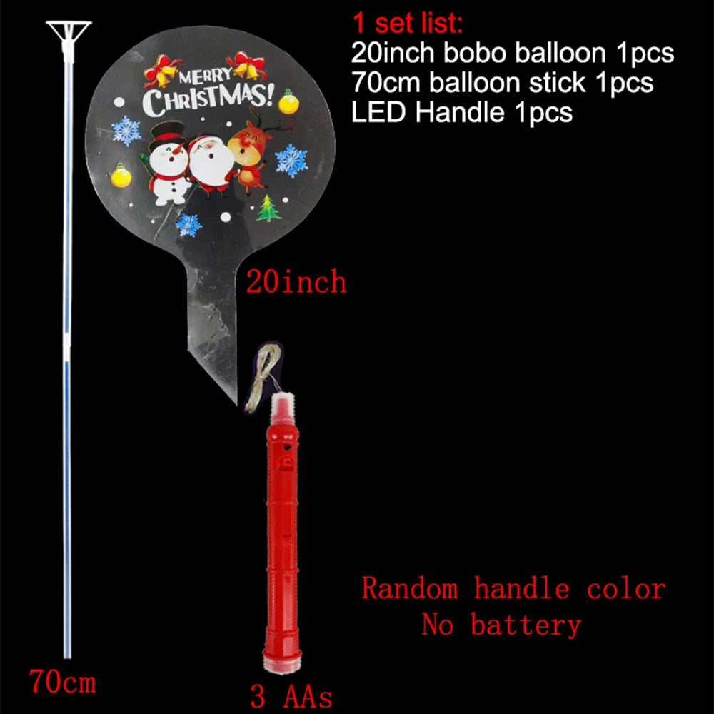 LED Christmas Santa Balloons