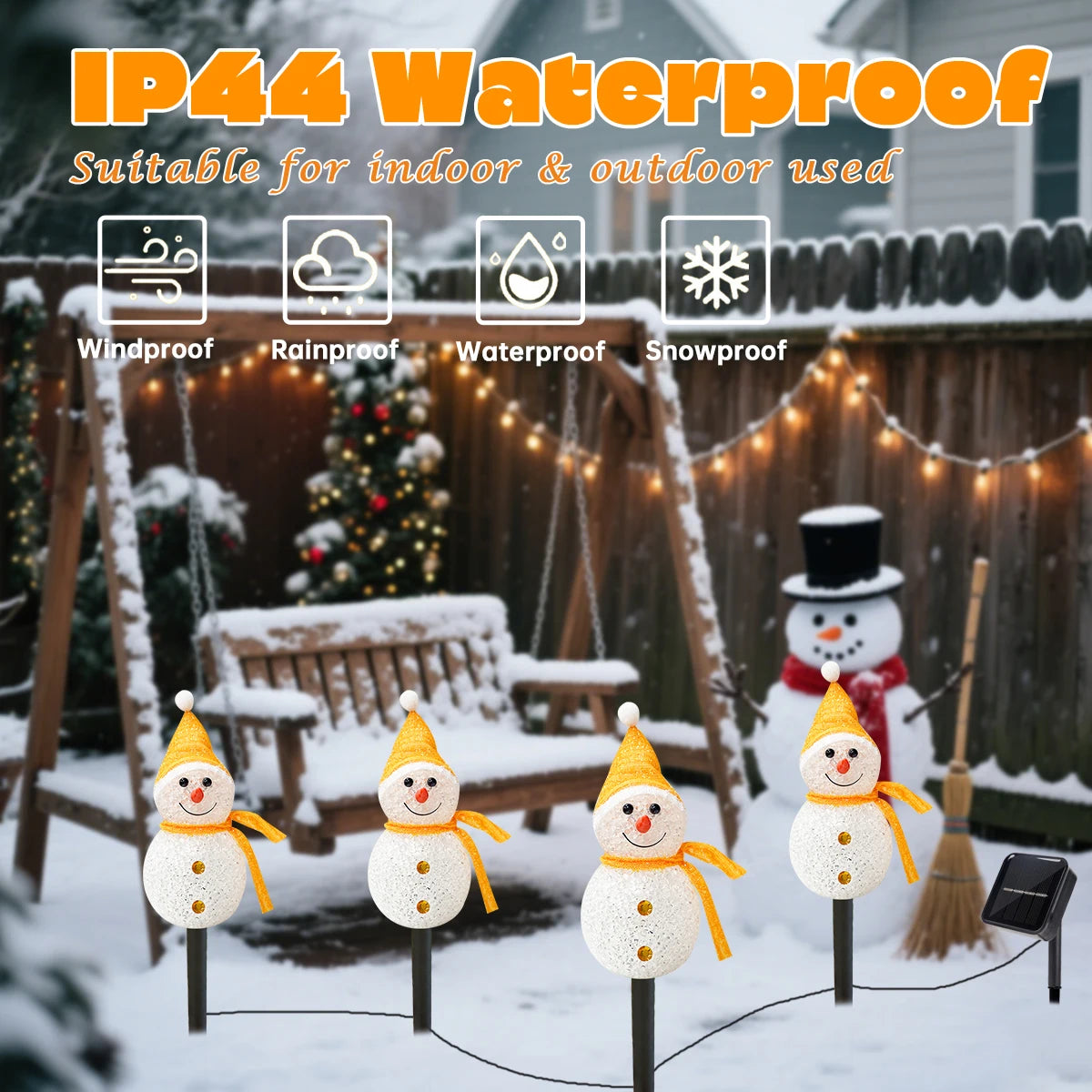 Solar Snowman Decoration